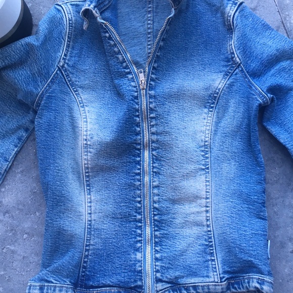 Jean jacket stretch with zipper - Picture 6 of 13